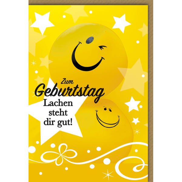 Geburtstag Glückwunschkarte Große Smileys