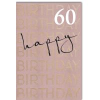 60. Geburtstag große A4 Glückwunschkarte mit...