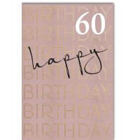60. Geburtstag große A4 Glückwunschkarte mit...