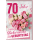 A 70. Geburtstag Glückwunschkarte Rosa Macarons