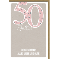 50. Geburtstag Glückwunschkarte 50 Blumen