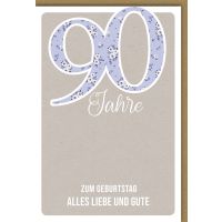 90. Geburtstag Glückwunschkarte 90 Blumen
