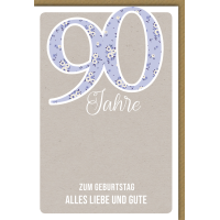 90. Geburtstag Glückwunschkarte 90 Blumen