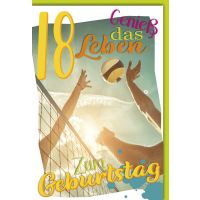 18. Geburtstag Glückwunschkarte Volleyball