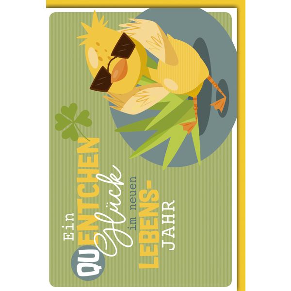 Geburtstag Glückwunschkarte Quentchen Glück