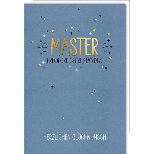 Master Glückwunschkarte Erfolgreich bestanden