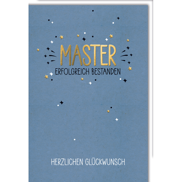 Master Glückwunschkarte Erfolgreich bestanden