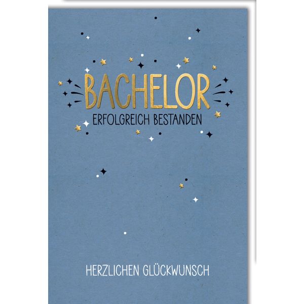 A Bachelor Glückwunschkarte Erfolgreich bestanden