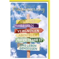 Pensionierung Glückwunschkarte mit Briefumschlag...