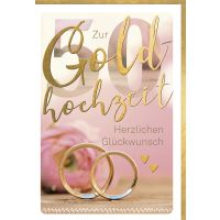 Goldhochzeit Glückwunschkarte Eheringe