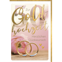 Goldhochzeit Glückwunschkarte Eheringe