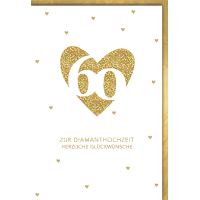 A Diamanthochzeit Glückwunschkarte Herz