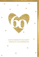 Diamanthochzeit - Glückwunschkarte im Format 11,5 x...