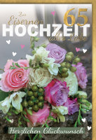 Eiserne Hochzeit - Glückwunschkarte im Format 11,5 x...