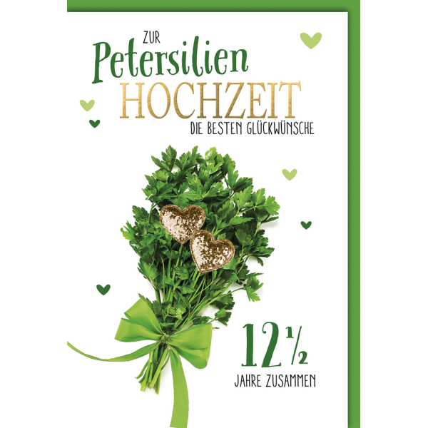 Petersilienhochzeit Glückwunschkarte Strauß