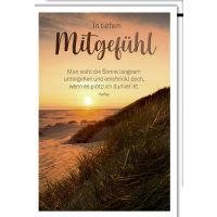 Trauer Beileid Kondolenzkarte mit Umschlag In tiefem...