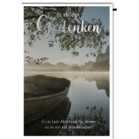 A Trauer Beileid Kondolenzkarte mit Umschlag In stillem...