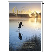 Trauer Beileid Kondolenzkarte mit Umschlag In stillem...