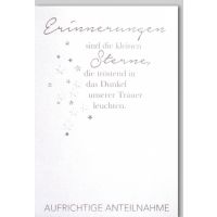 Trauer Beileid Kondolenzkarte mit Umschlag Aufrichtige...