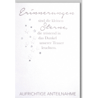 Trauer Beileid Kondolenzkarte mit Umschlag Aufrichtige...