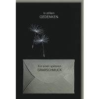 Trauer Geldkarte Beileid Kondolenzkarte mit Umschlag In...