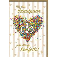Hochzeitskarten Glückwunschkarte Konfettiherz