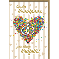 Hochzeitskarten Glückwunschkarte Konfettiherz