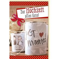 Hochzeitskarten Glückwunschkarte Dosen an Schnur