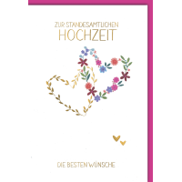 Hochzeitskarten Glückwunschkarte mit Umschlag...