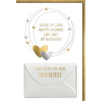 Hochzeitskarten Geldkarte Glückwunschkarte mit...