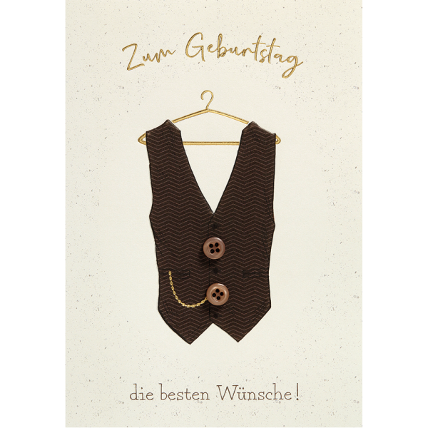 Geburtstag - unverpackt - Glückwunschkarte im Format 11,6 x 16,6 cm mit Umschlag - Zum Geburtstag die besten Wünsche