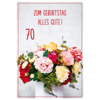 70. Geburtstag - unverpackt - Glückwunschkarte im...