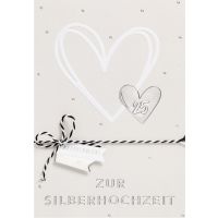 Silberhochzeit - unverpackt - Glückwunschkarte im...
