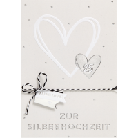 Silberhochzeit - unverpackt - Glückwunschkarte im...