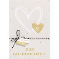 Goldhochzeit unverpackte Glückwunschkarte mit...