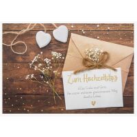 Hochzeitstag unverpackte Glückwunschkarte mit...