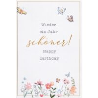 Geburtstag plastikfreie Glückwunschkarte mit...