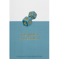 40. Geburtstag unverpackte Glückwunschkarte mit...