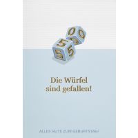 50. Geburtstag unverpackte Glückwunschkarte mit...