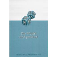 80. Geburtstag  unverpackte Glückwunschkarte mit...