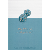 80. Geburtstag  unverpackte Glückwunschkarte mit...