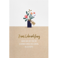 60. Geburtstag  unverpackte Glückwunschkarte mit...