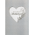 Silberhochzeit - plastikfreie Verpackung -  Glückwunschkarte im Format 11,5 x 17 cm mit Briefumschlag – Herz – Alles Liebe zur Silberhochzeit
