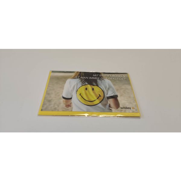 Spruchkarte Smile Doppelkarte mit Umschlag Smile Mit Lächeln gut gekleidet