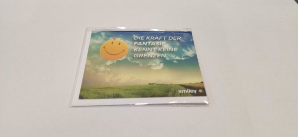 Allgemeine Wünsche – Smiley - Minikarte mit Umschlag – Horizont
