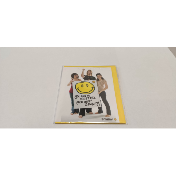 Allgemeine Wünsche Smiley Minikarte mit Umschlag Demonstranten