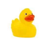 Ente gelb-orange unifarbene Enten Quietscheente Badeente ca. 8 cm gross