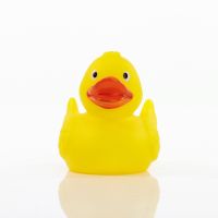 Ente gelb-orange unifarbene Enten Quietscheente Badeente ca. 8 cm gross