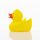 Ente gelb-orange unifarbene Enten Quietscheente Badeente ca. 8 cm gross