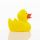 Ente gelb-orange unifarbene Enten Quietscheente Badeente ca. 8 cm gross